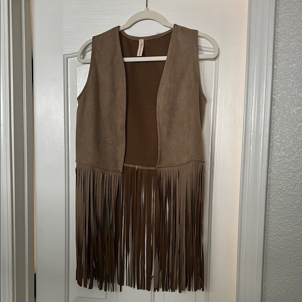 Brown Fringe Vest